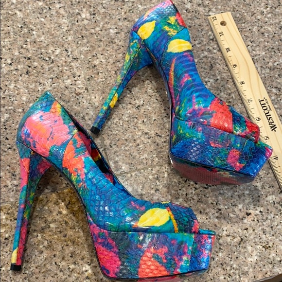 Multicolored B Brian Atwood heels - Picture 12 of 16